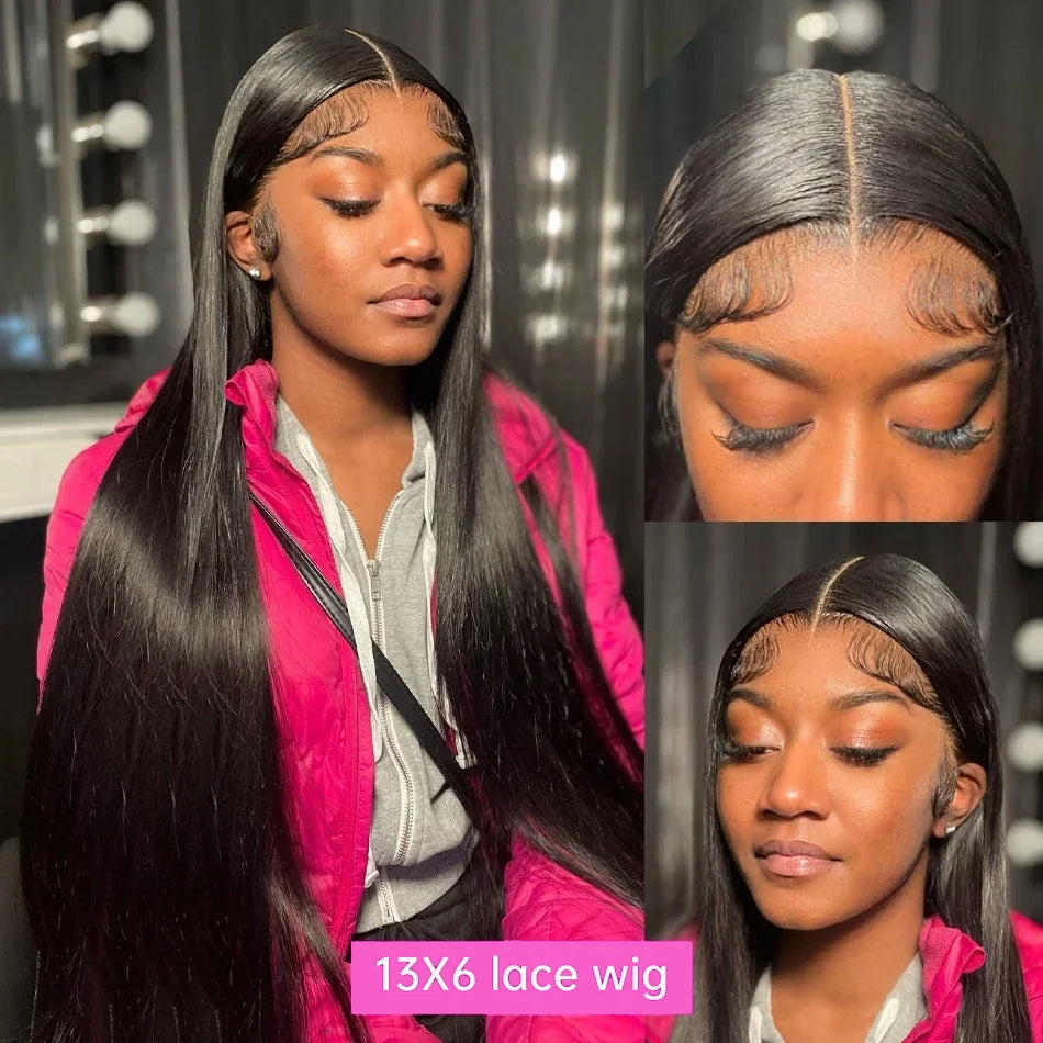 5x5 Glueless Lace Front Human Hair Wigs 360 13x6 HD Transparent Lace Front Wigs For Women With Baby Hair Drawstring Wear And GO