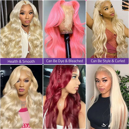 613 PrePlucked Frontal Wigs Body Wave Brazilian  Human Hair Wig 13x4 HD Lace Front Wig 13x6 Transparent Lace Wig 180 200 Density