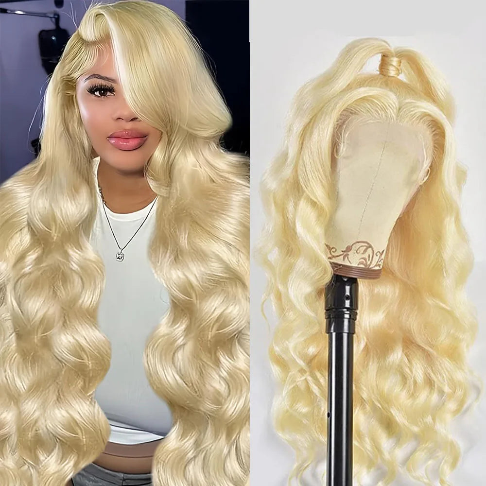 30 Inch 613 Blonde 13x6 Lace Front Wig Human Hair Body Wave Blonde Straight HD Lace Front Wigs Human Hair Pre Plucked for Women