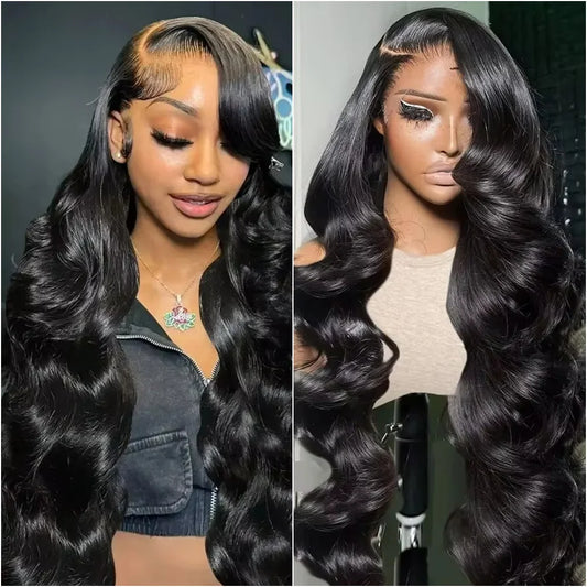 220 Density Body Wave Human Hair Wigs 13x6 HD Lace Frontal Wig 13x4 HD Pre-Plucked Lace Wig For Women 360 Full Lace 40 Inch Wigs