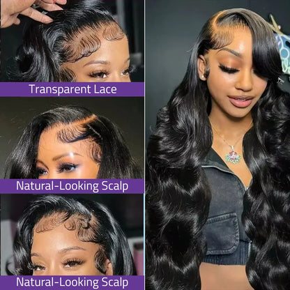 Body Wave Lace Wig 360 Lace Frontal Wigs 100% Human Hair Wigs For  Women Can Be Straightened And Bleached Into Any Color