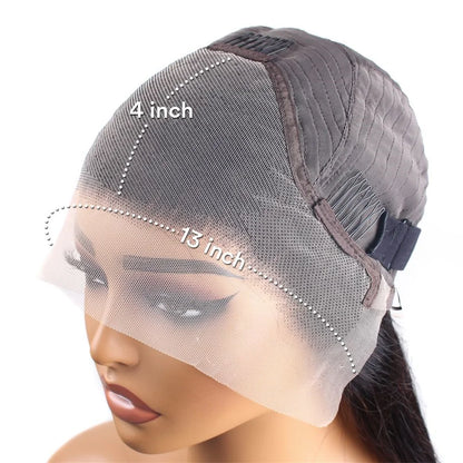 360 Full Lace Wig Straight Human Hair 250 Density 13x6 HD Transparent Lace Frontal Human Hair Wig Glueless Pre Plucked For Women