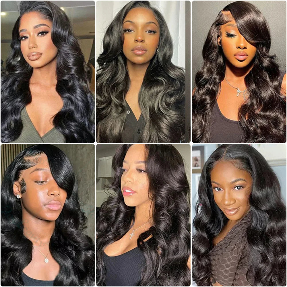 Body Wave 5x5 13x6 360 HD Transparent Lace Front Wig Human Hair Wig Brazilian 30 38 Inches Body Wave Lace Frontal Wigs For Women