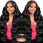 Body Wave Brazilian Human Hair Wigs 13x4 and 13x6 Transparent Lace 40 Inch Wigs 360 HD Full Lace Natural Color Wigs 200% Density