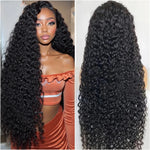 Natural Black Deep Wave Lace Front Wig Brazilian Human Hair 13x6 Hd Transparent Lace Wig 360 Full Lace Wig For Women Hot-Selling