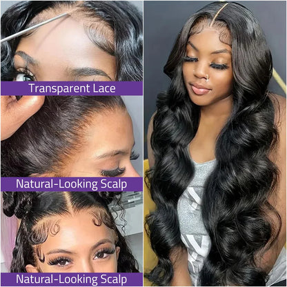 13x4 and 13x6 HD Lace Frontal Body Wave Wig 38 Inch 360 Full Lace Front Wig 100% Human Hair Wig 5x5 Glueless Lace Water Wave Wig