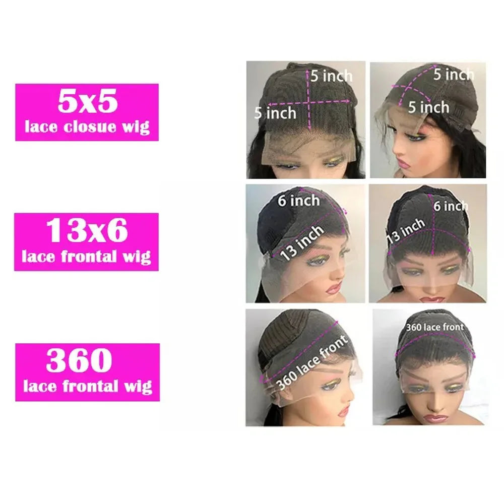 Body Wave Lace Wig 360 Lace Frontal Wigs 100% Human Hair Wigs For  Women Can Be Straightened And Bleached Into Any Color
