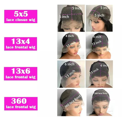 13x4 and 13x6 HD Lace Frontal Body Wave Wig 38 Inch 360 Full Lace Front Wig 100% Human Hair Wig 5x5 Glueless Lace Water Wave Wig