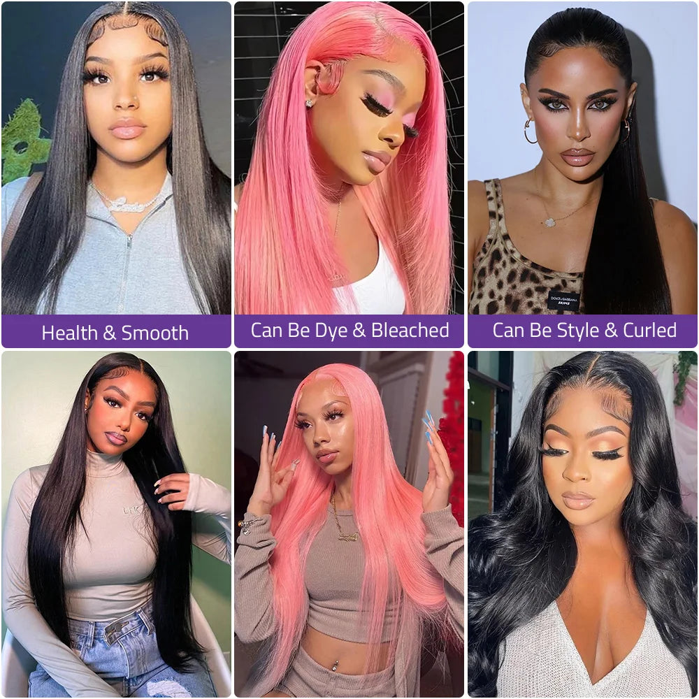 Glueless Bone Straight Hair 5x5 Natural-Look Lace Wig 13x6 Hd Lace Front Wig 13X4 Transparent Lace Wig Brazilian Human Hair Wig.