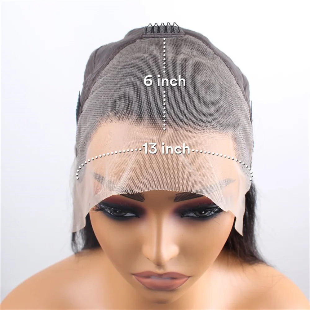 5x5 Glueless Lace Front Human Hair Wigs 360 13x6 HD Transparent Lace Front Wigs For Women With Baby Hair Drawstring Wear And GO