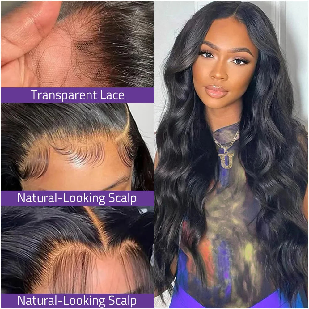 Body Wave 13x4 Pre Plucked Lace Front Wig 13x6 HD Lace Frontal Human Hair Wig 5x5 Transparent Lace Front Human Hair Wig ForWomen