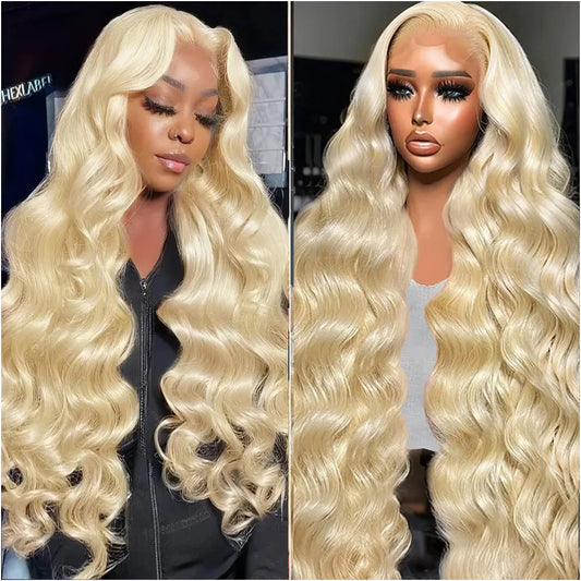#613 Human Hair Wig Summer Breathable 36 Inch Body Wave Wig 13x6 HD Lace Frontal Wig 200 Density Transparent Lace Brazilian Hair
